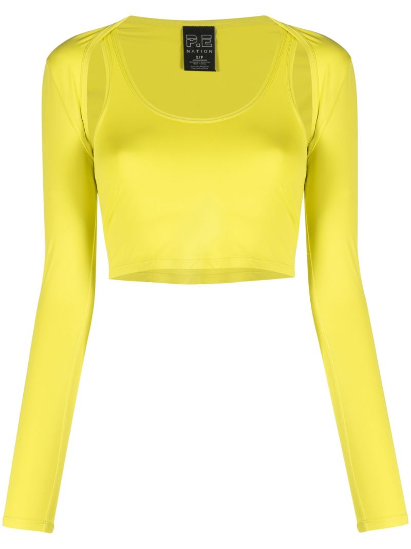 Yellow Fluxus Layered Crop Top