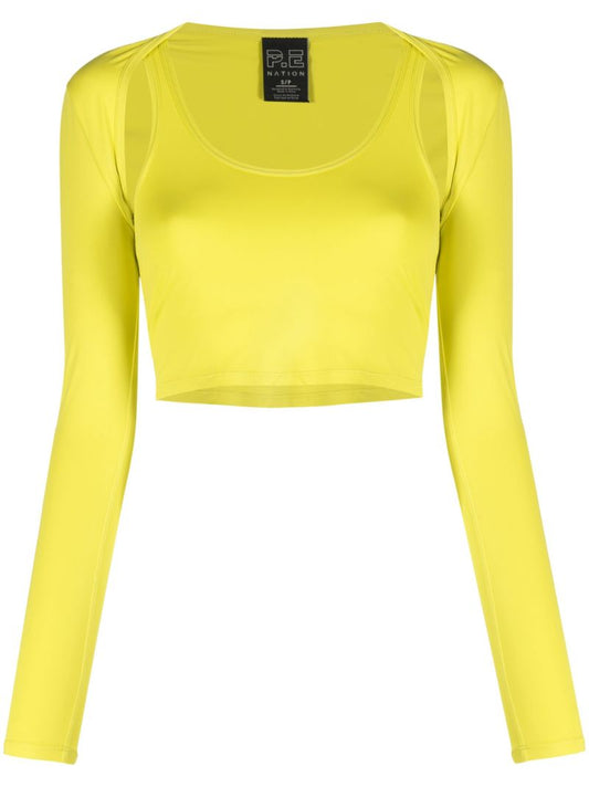 Yellow Fluxus Layered Crop Top