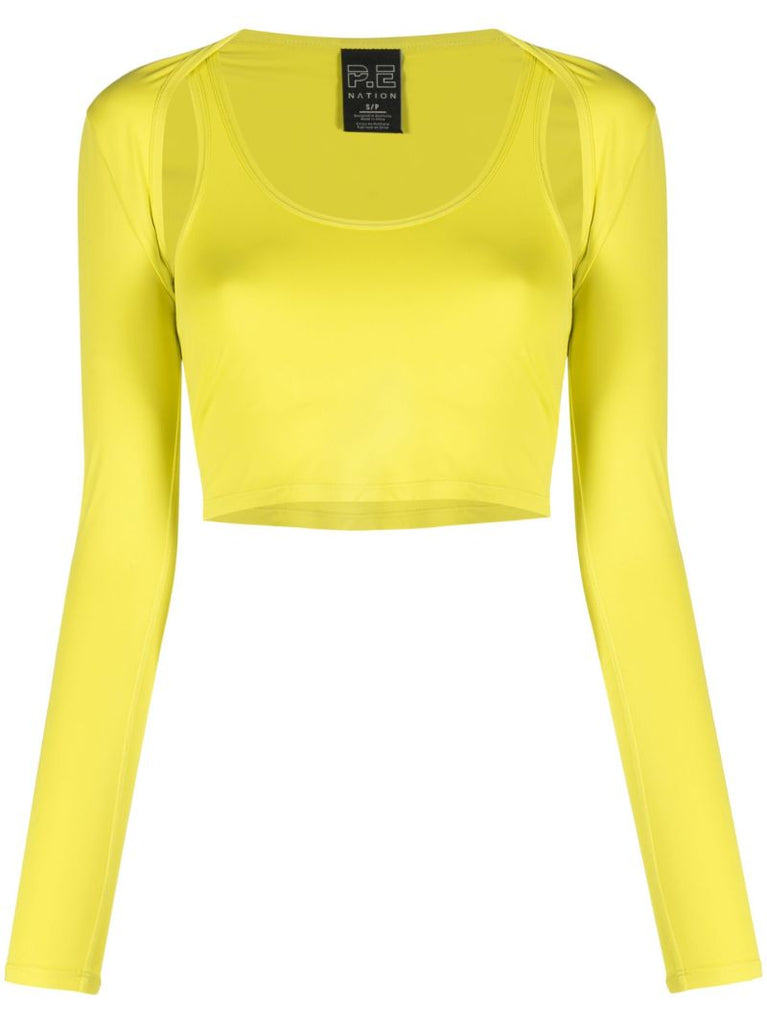 Yellow Fluxus Layered Crop Top