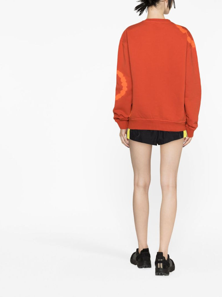 Red Initialise Graphic Print Sweatshirt