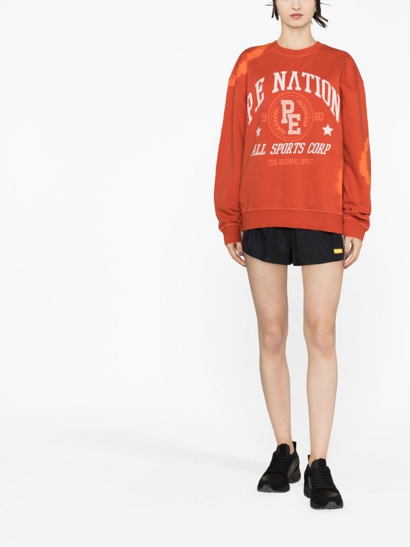 Red Initialise Graphic Print Sweatshirt