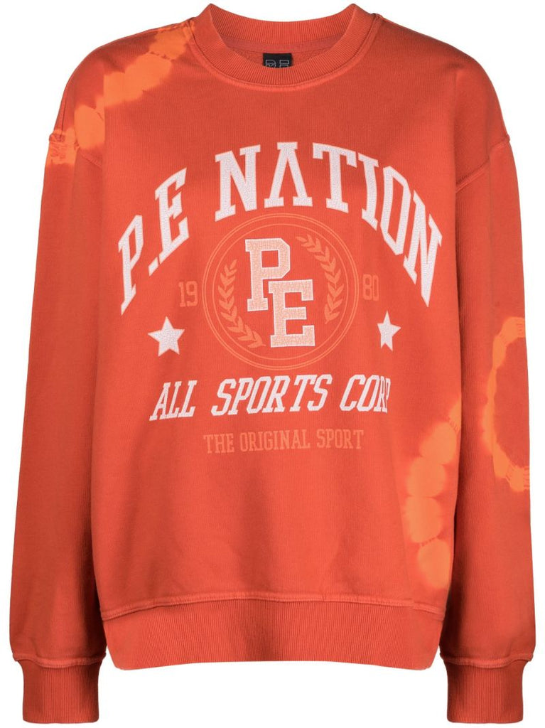 Red Initialise Graphic Print Sweatshirt