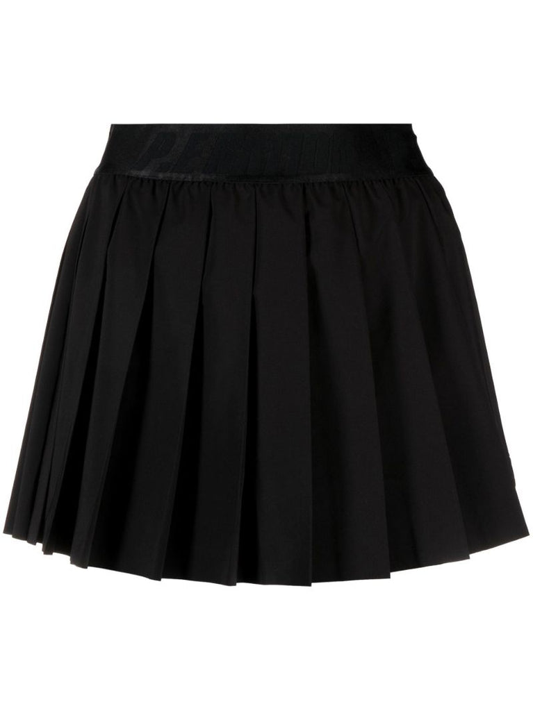 Black Volley Pleated Skort