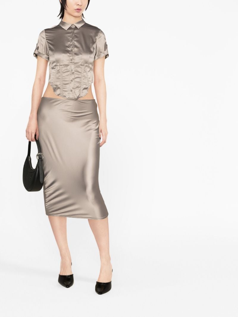 Silver Verona Cut-out Skirt