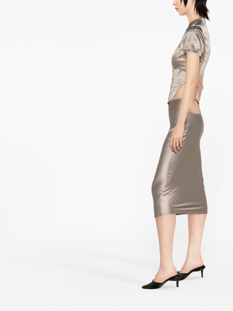 Silver Verona Cut-out Skirt