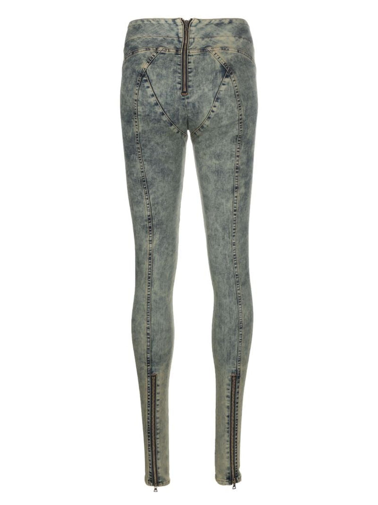 Blue Celest Asymmetric Skinny Jeans