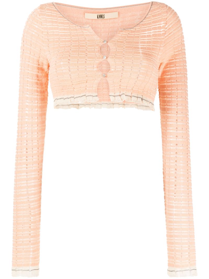 Orange Ardra Cropped Cardigan