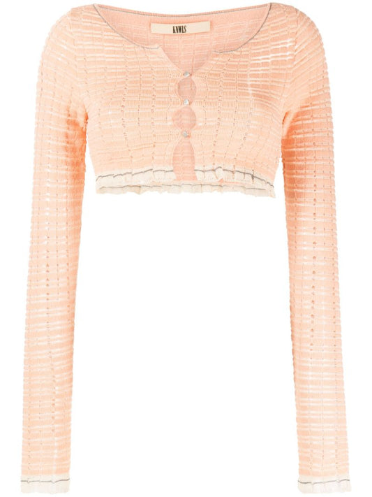 Orange Ardra Cropped Cardigan