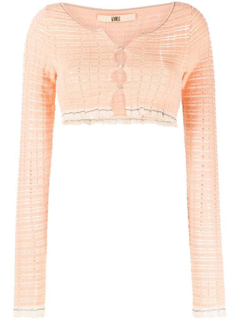 Orange Ardra Cropped Cardigan
