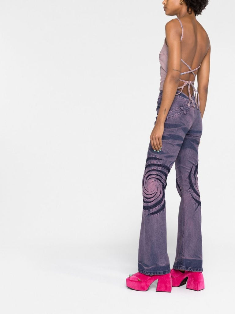 Pink Tie-back Denim Top