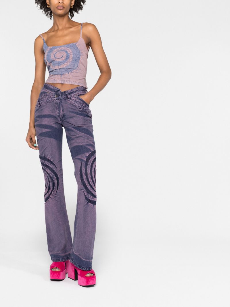 Pink Tie-back Denim Top