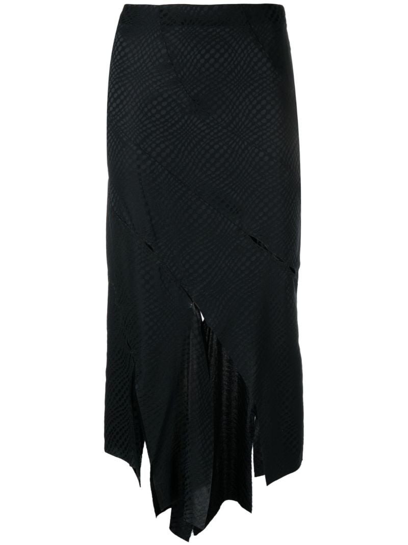 Black Spiral Asymmetric Skirt
