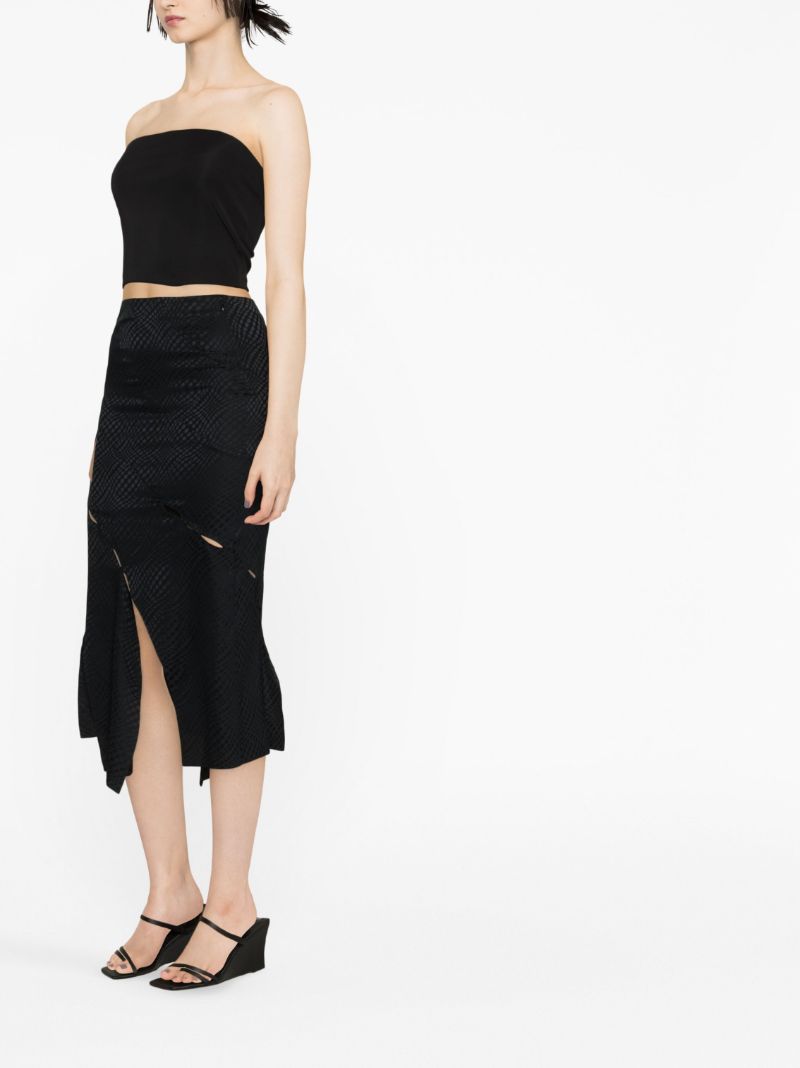 Black Spiral Asymmetric Skirt