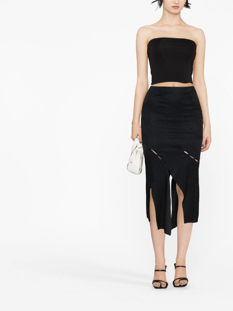 Black Spiral Asymmetric Skirt