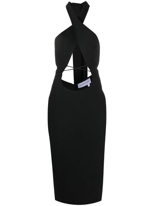 Black Halterneck Cut-out Dress