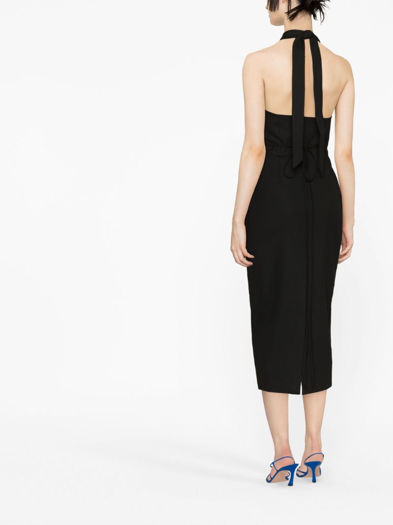 Black Halterneck Cut-out Dress