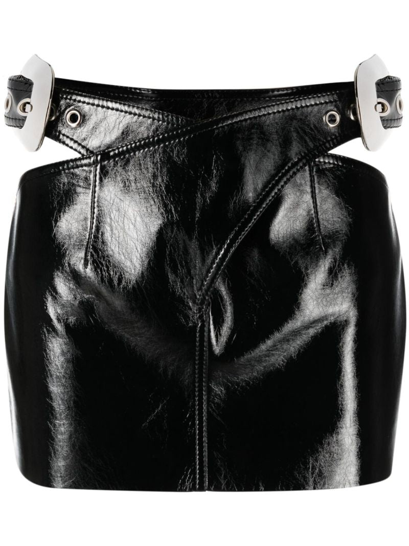 Black Cut-out Mini Skirt