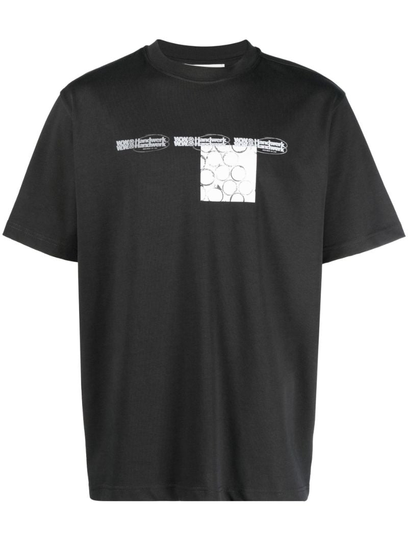Grey Haider Texture Cotton T-shirt