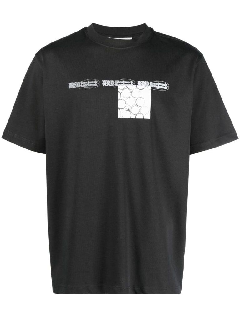 Grey Haider Texture Cotton T-shirt