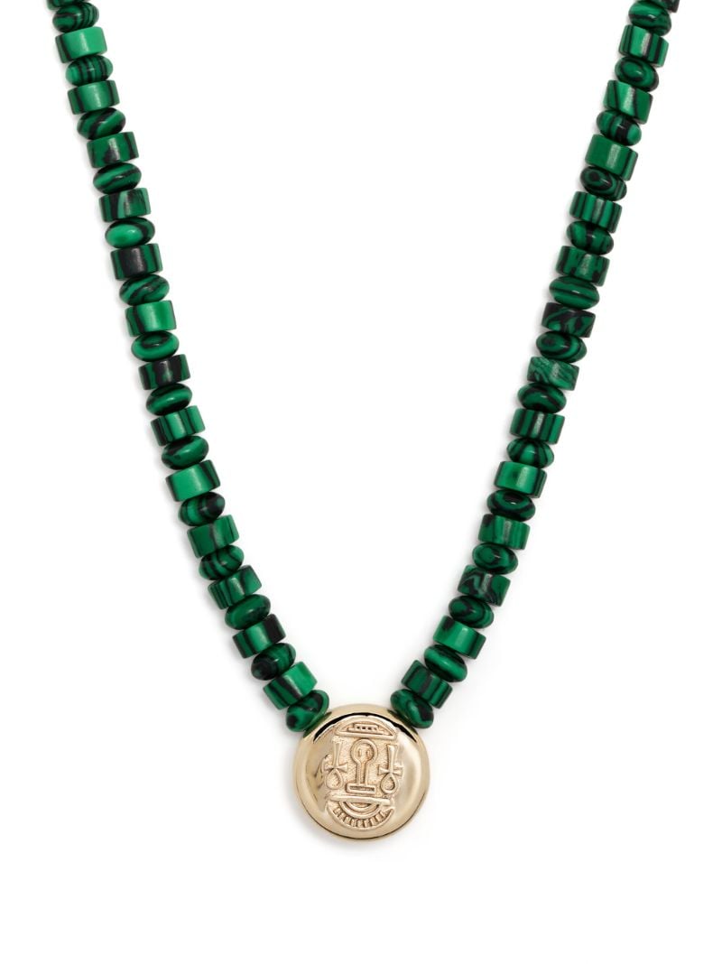 14k Yellow Gold Shield Necklace