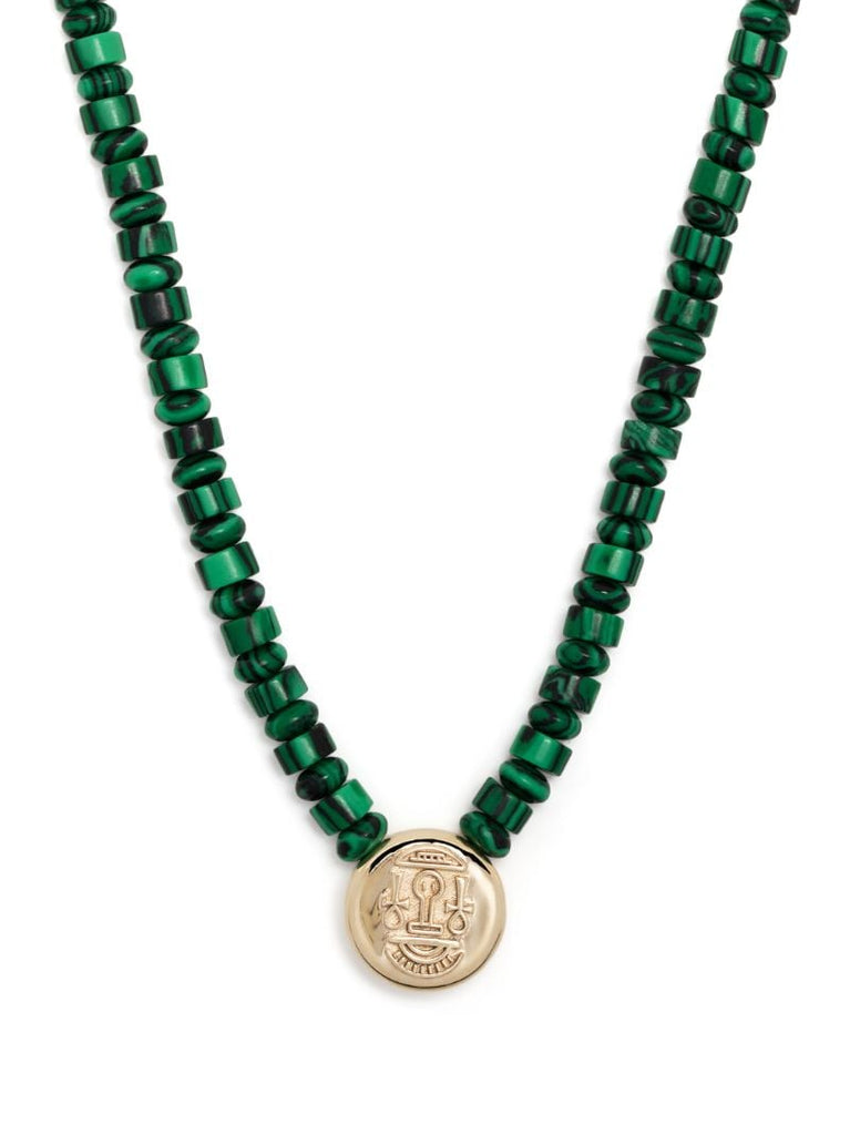 14k Yellow Gold Shield Necklace