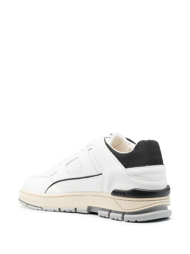 White Area Leather Sneakers