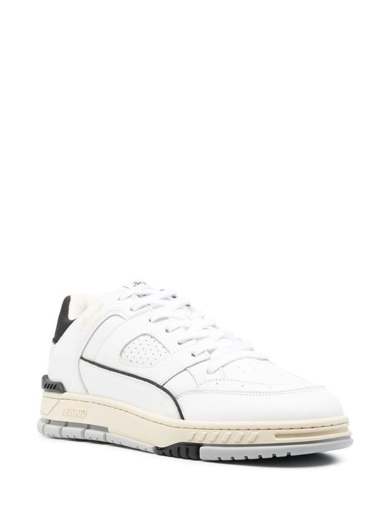 White Area Leather Sneakers