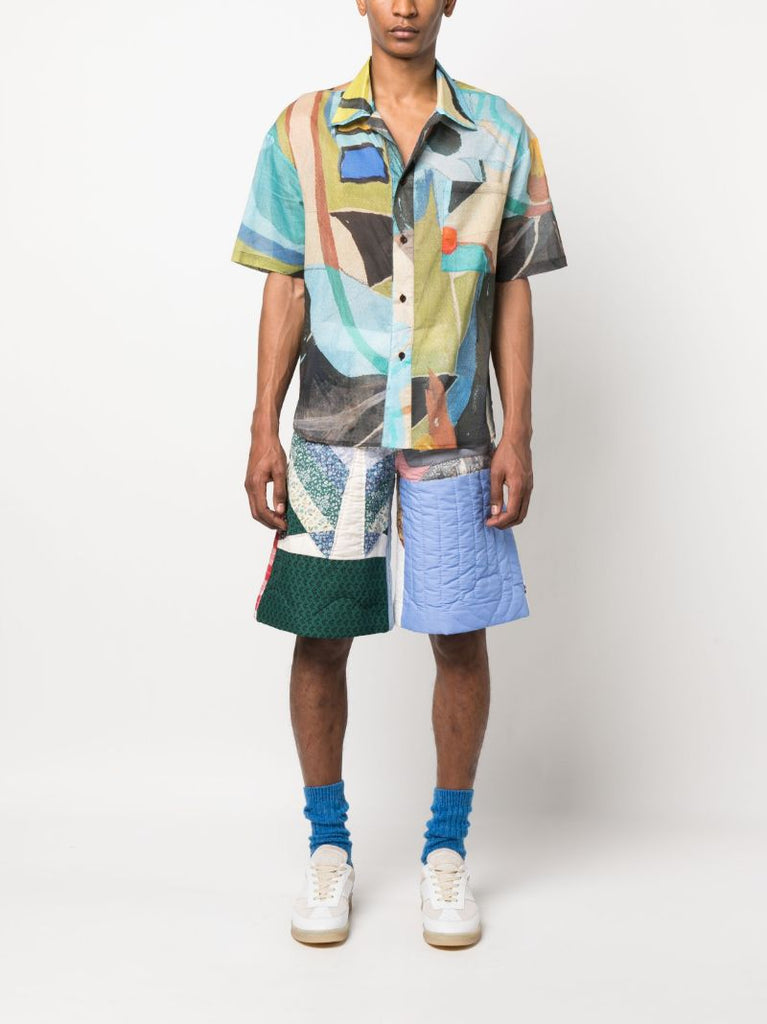 Blue Solciale Bowling Shirt