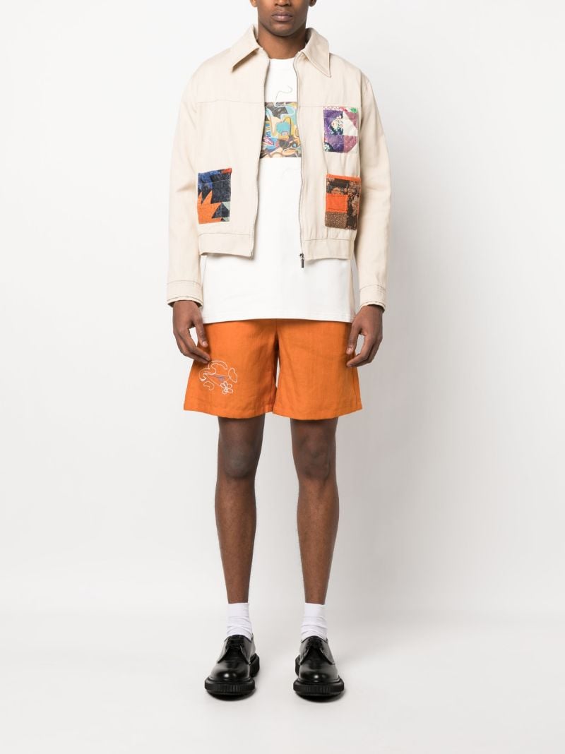 Orange Legacy Embroidered Shorts