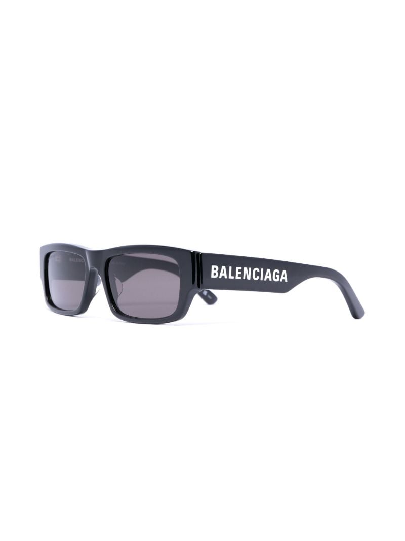 Black Logo Slim Sunglasses