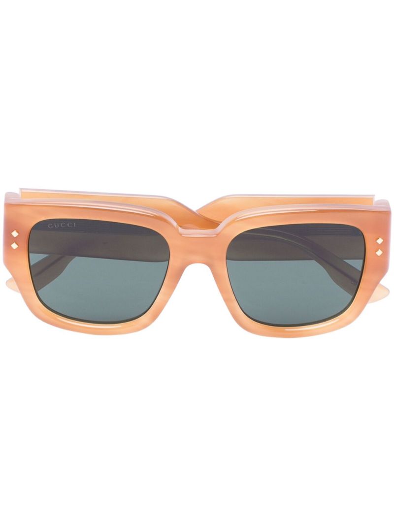 Orange Gg1261s Square Frame Sunglasses
