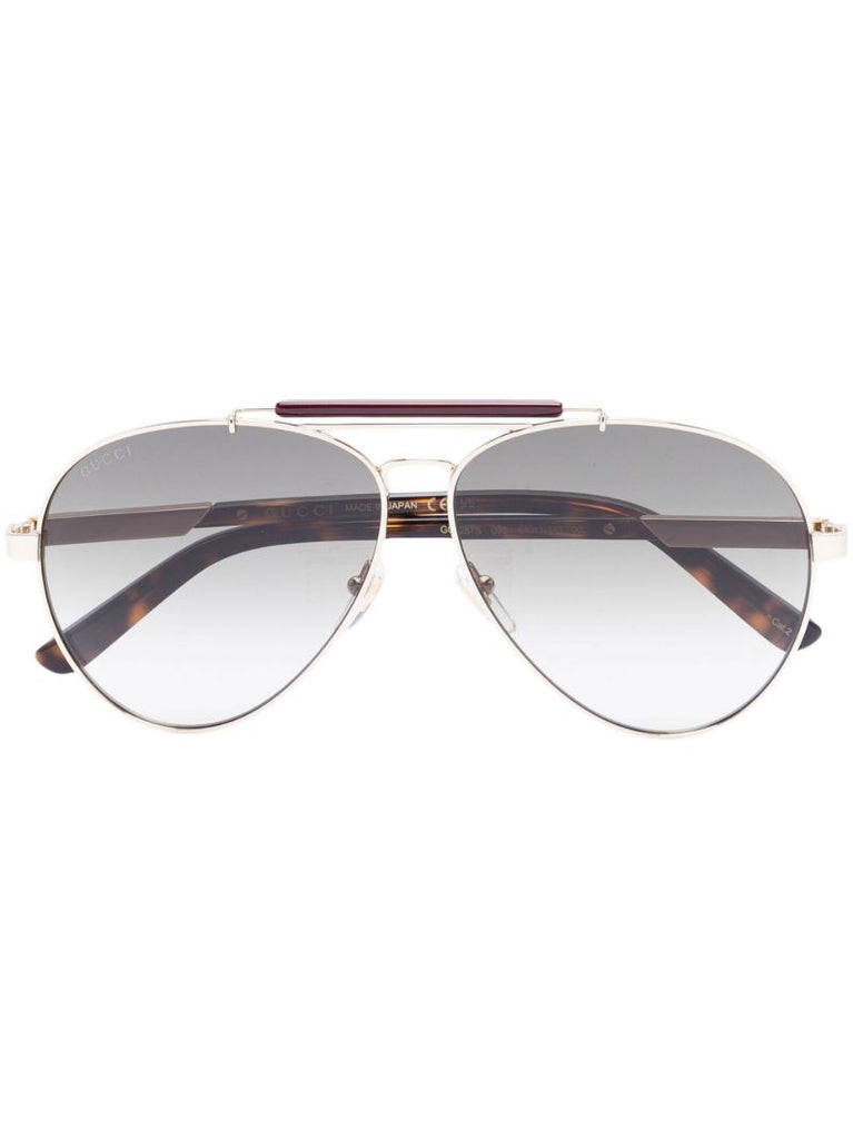 Gold-tone Pilot-frame Sunglasses