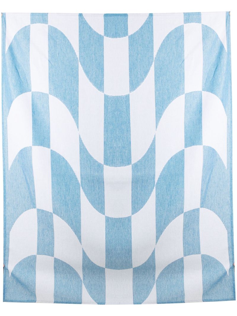 Blue Abstract Print Towel