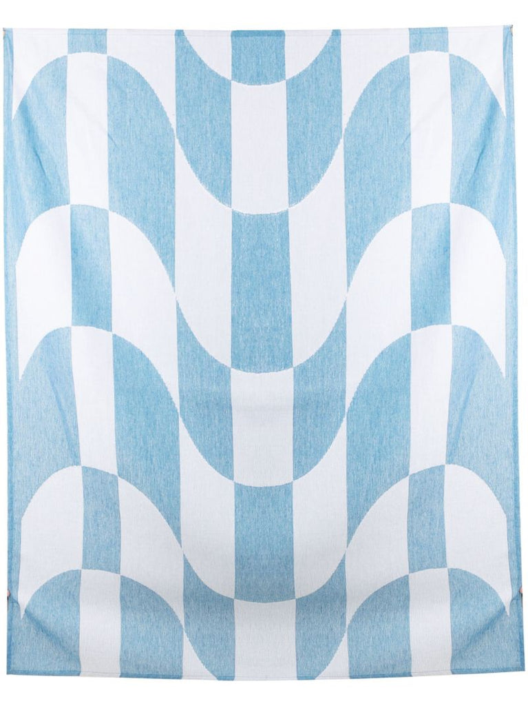 Blue Abstract Print Towel