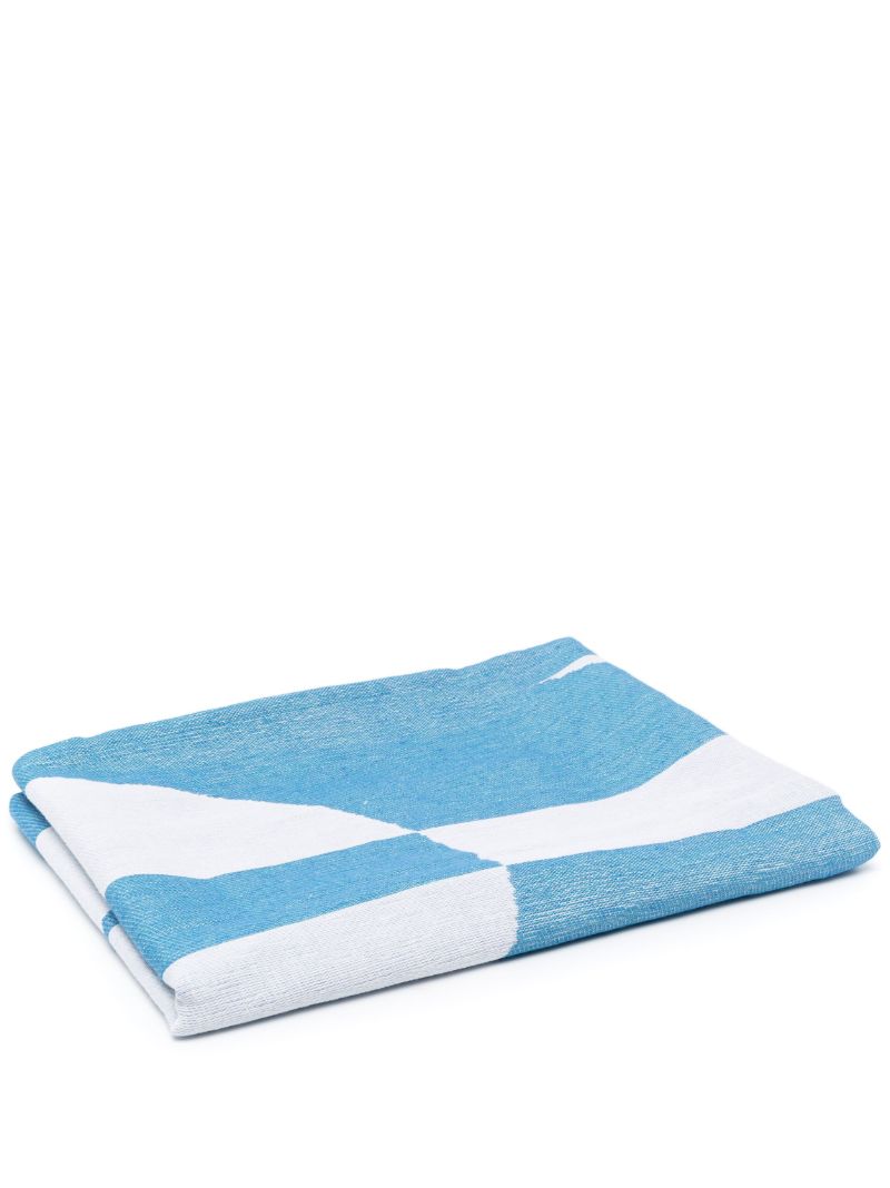 Blue Abstract Print Towel
