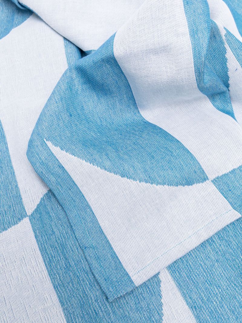 Blue Abstract Print Towel