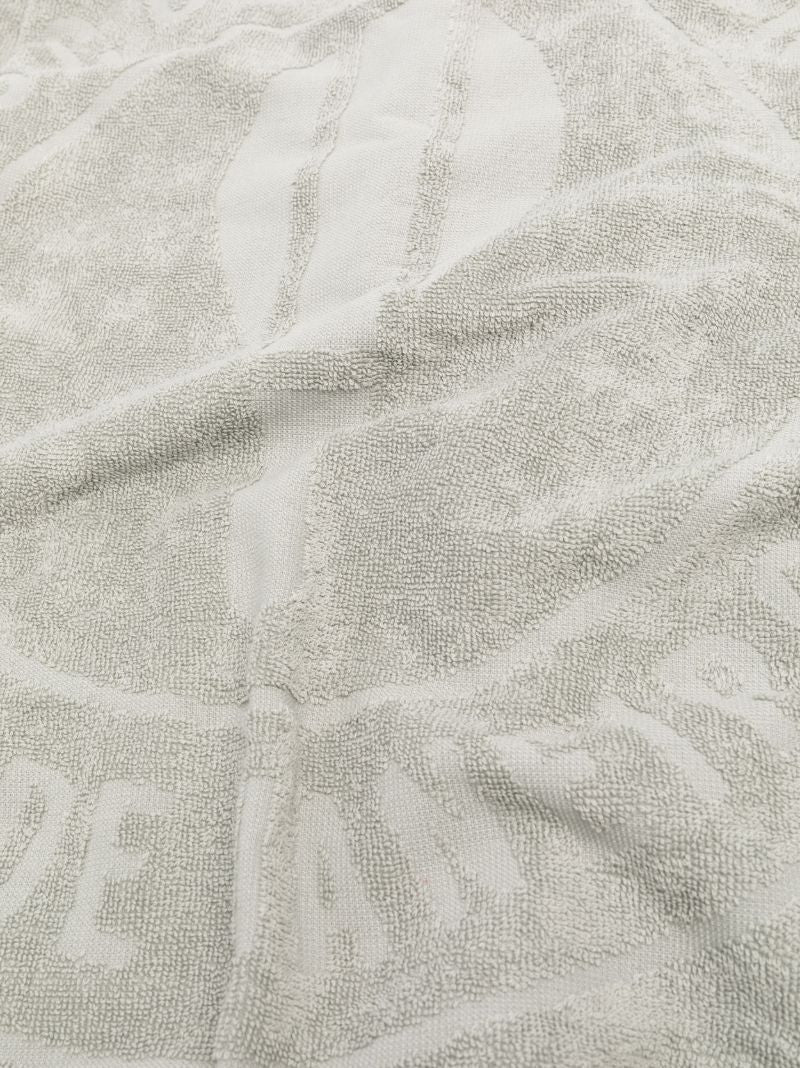 Grey Logo Print Towel