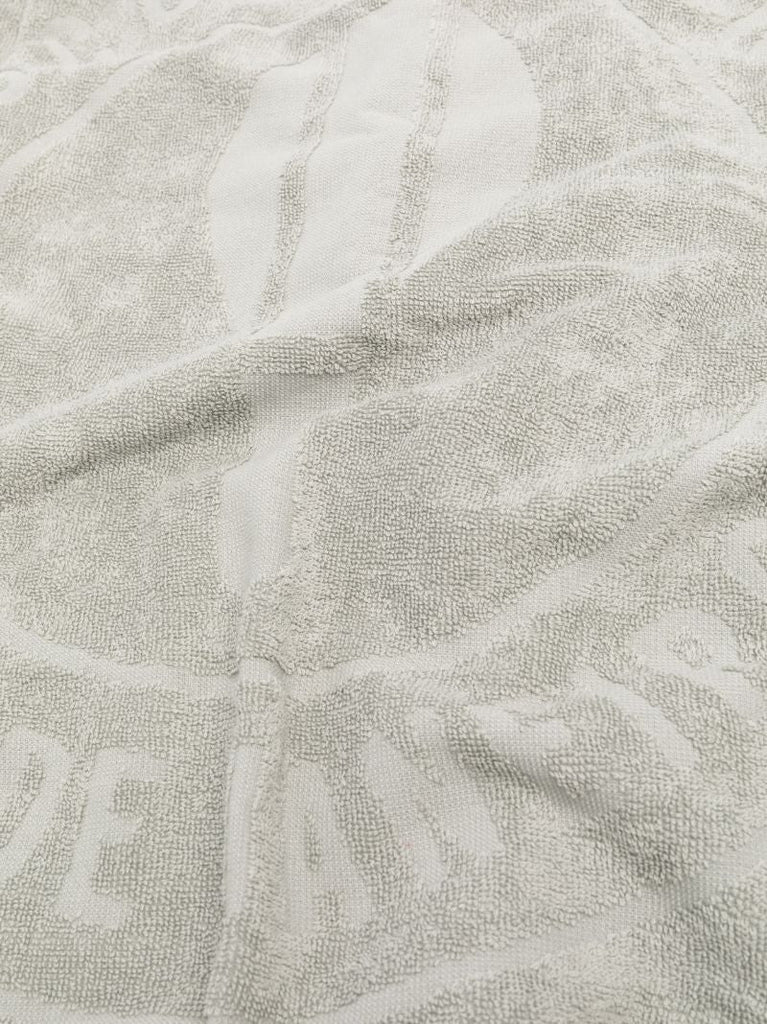Grey Logo Print Towel