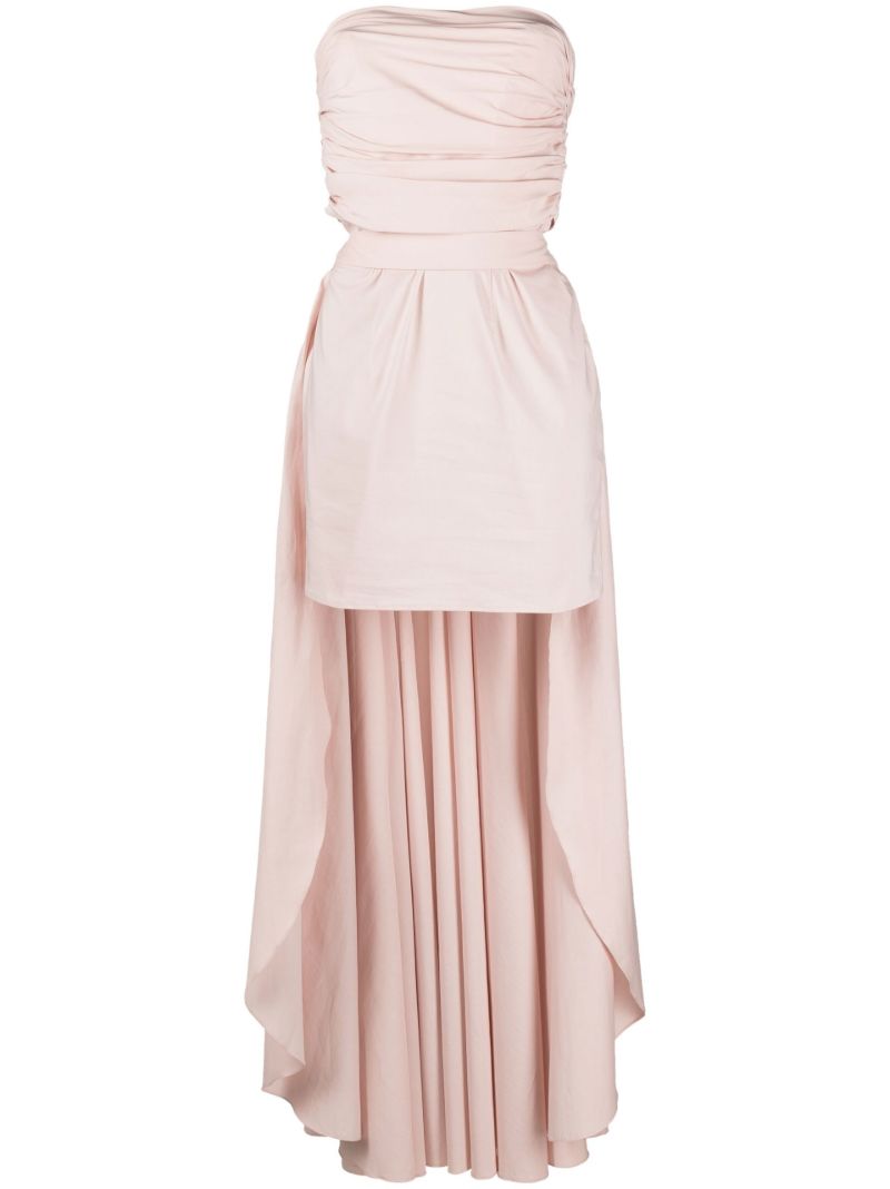 Pink Bow-embellished Asymmetric Dress