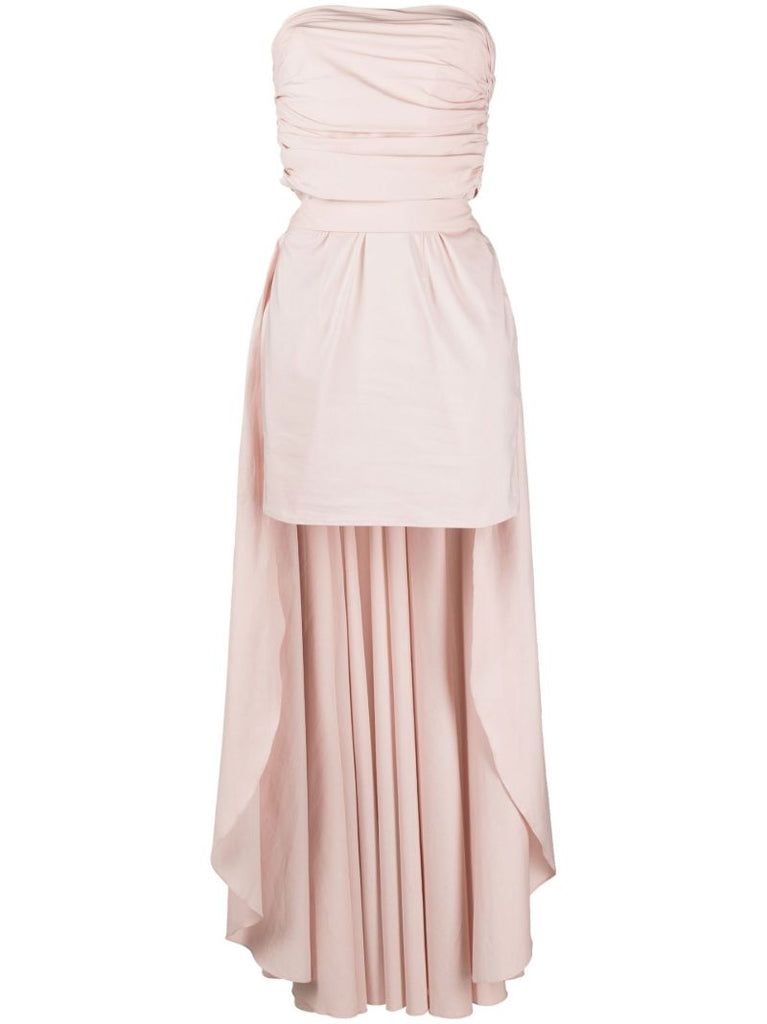 Pink Bow-embellished Asymmetric Dress