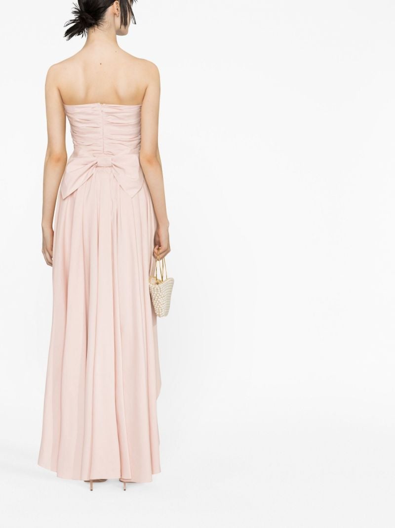 Pink Bow-embellished Asymmetric Dress