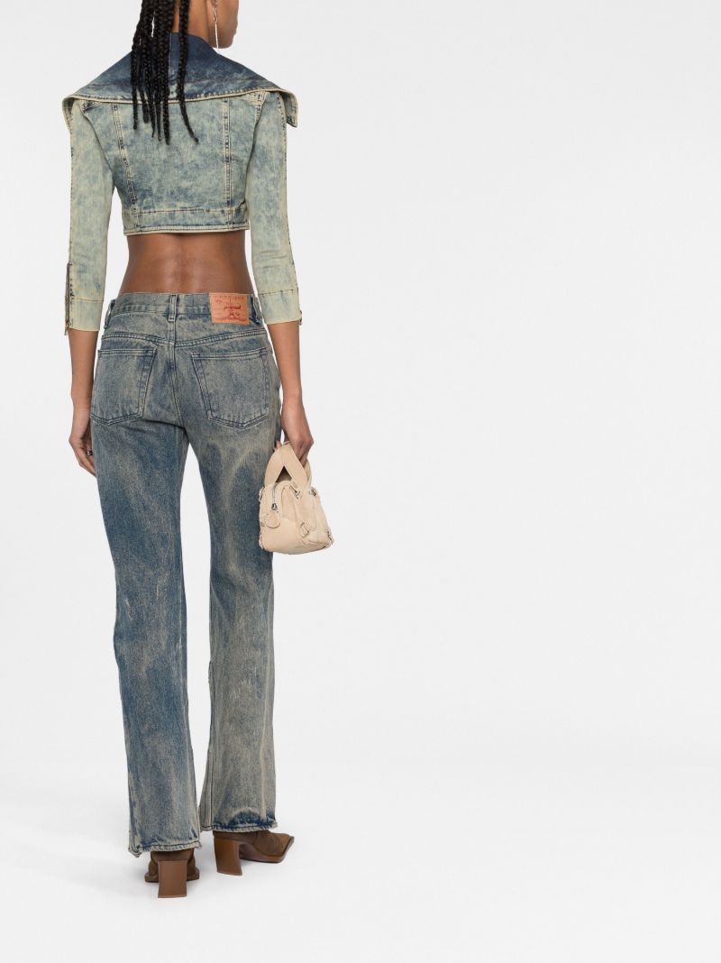 Blue Lyra Cropped Denim Jacket