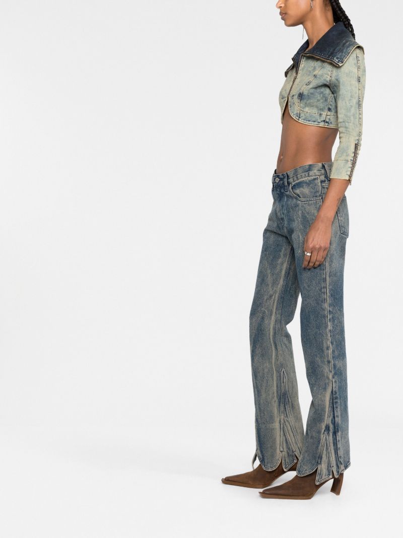 Blue Lyra Cropped Denim Jacket