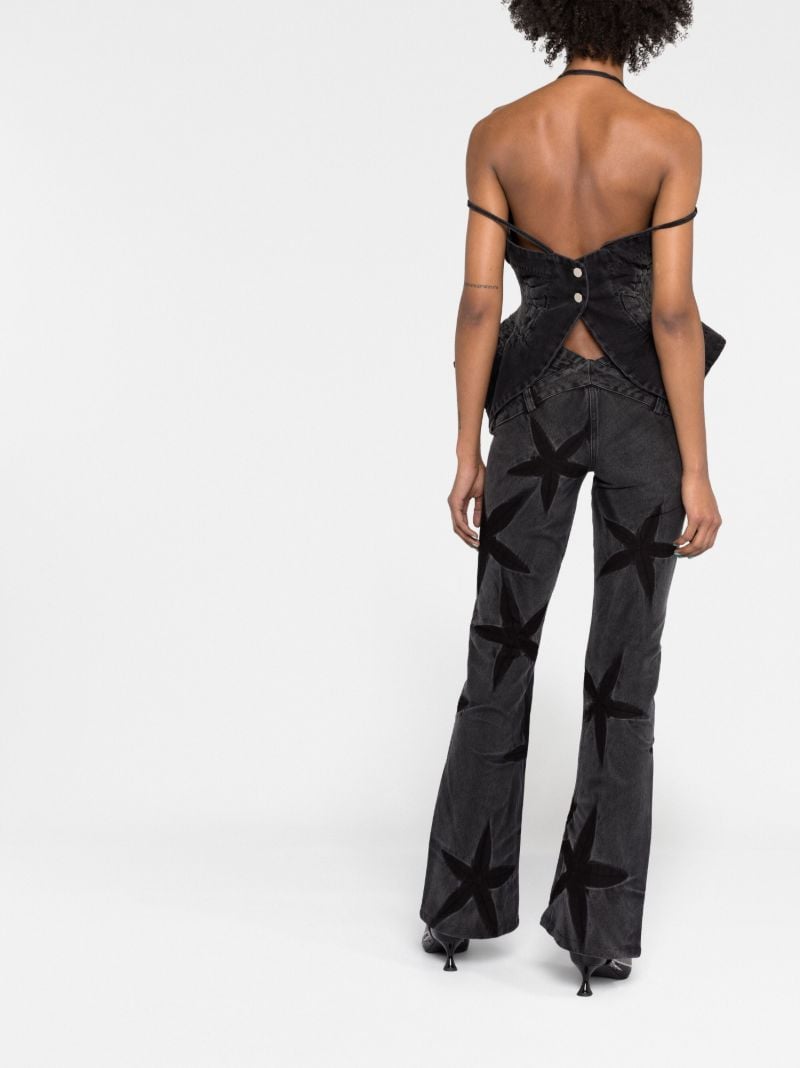 Black Night Flower Jeans