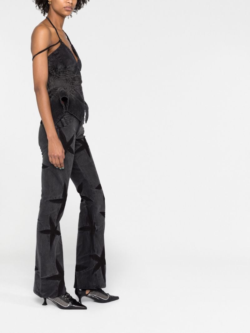 Black Night Flower Jeans