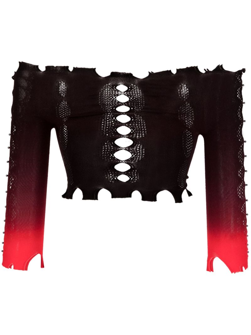 Black Cut-out Crop Top