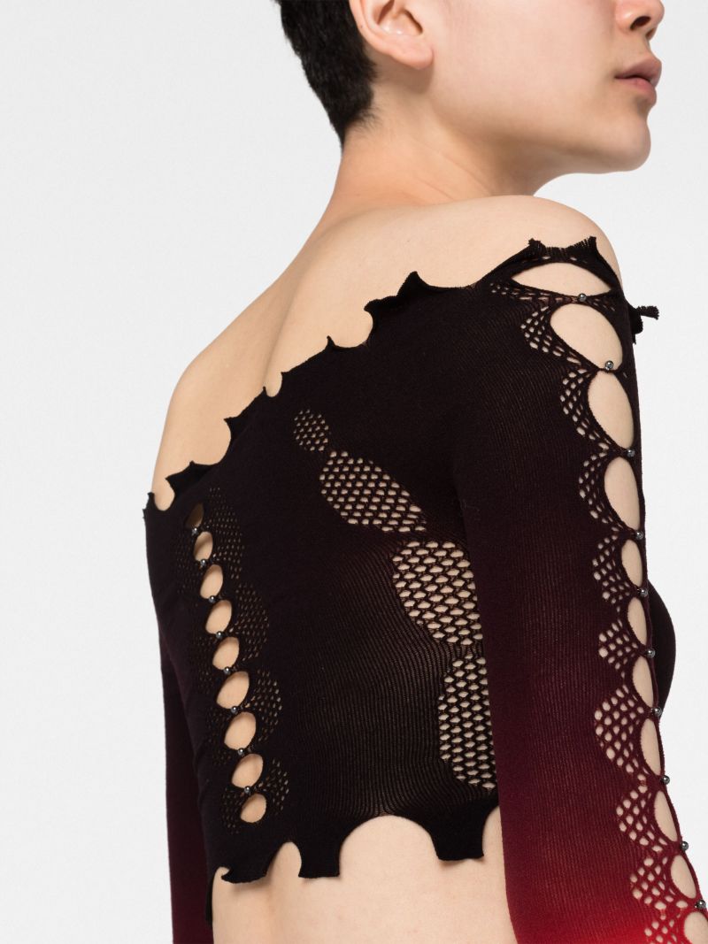 Black Cut-out Crop Top