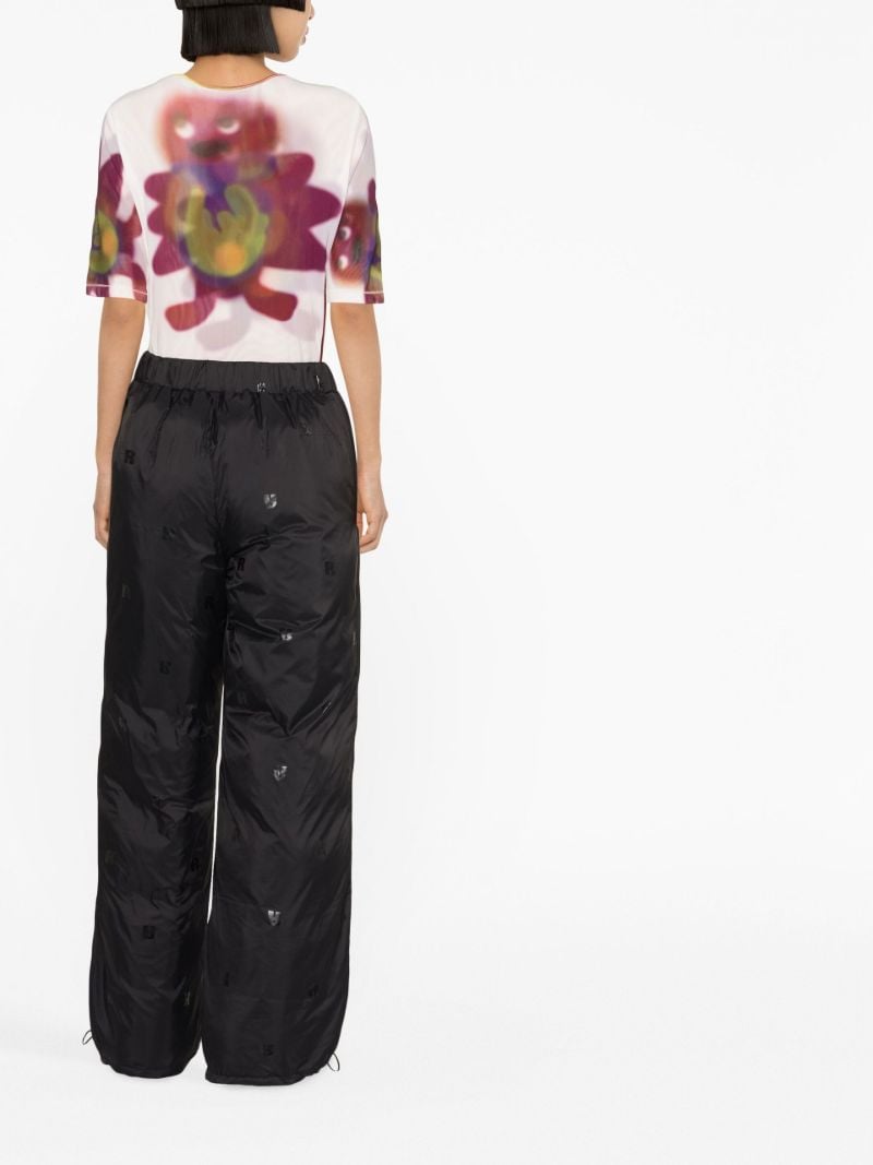 Black Logo Puffer Track Pants