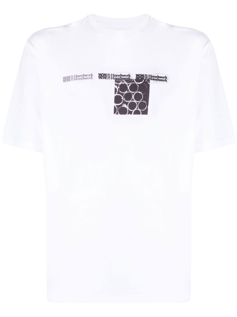 White Haider Texture Cotton T-shirt