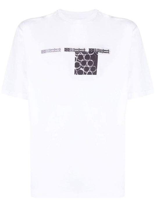 White Haider Texture Cotton T-shirt